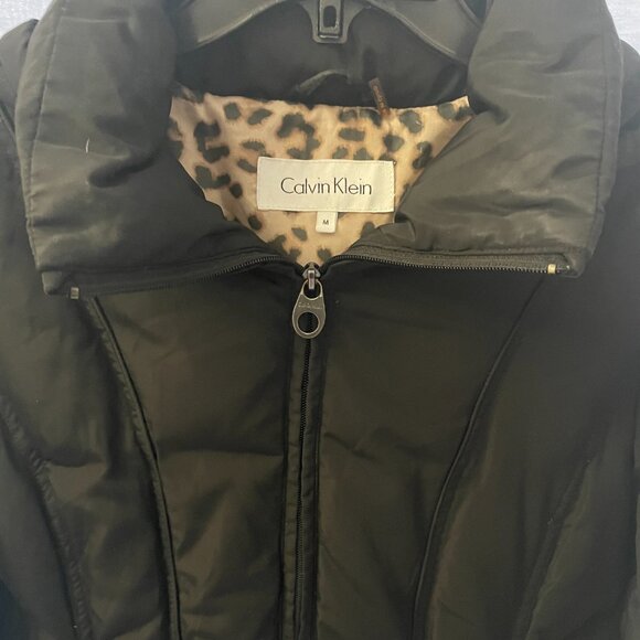 Calvin Klein Women’s Brown Duck Down Hooded Winter Coat – Heavyweight, Size M - Picture 2 of 9